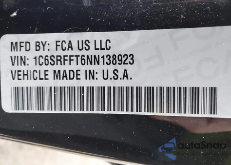 2022 Ram 1500 Big Horn 4X4 5'7 Box from USA, damaged, VIN 1C6SRFFT6NN138923